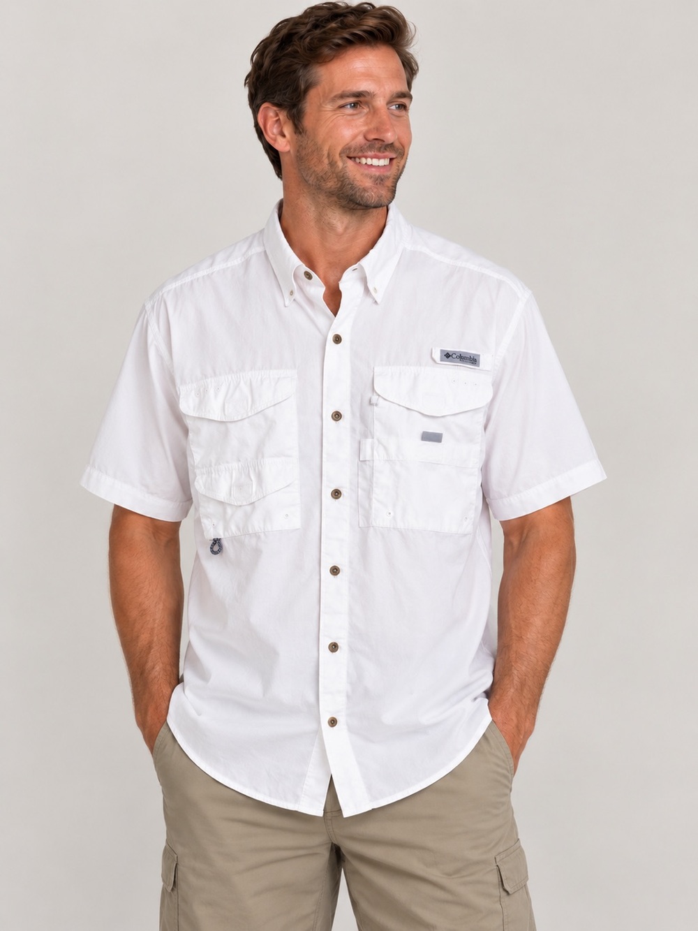 Columbia shirt PFG white size medium